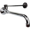 Kibath L162544 Rubinetto medicale Parete Canna Fissa Ideale per l'uso in Ambienti Sanitari con azionamento a Leva Lunga, Cromo Lucido