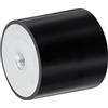 QUARKZMAN 60 x 60mm M10 Filettatura Femmina Supporti in Gomma, Isolatori di Vibrazioni, Sostituiscono Cuscinetti Antivibranti Blocco di Base Piatto e Silenzioso