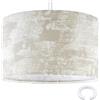 Weewooday Paralume in Tessuto Retrò Ø 40 x 25 cm con Adattatore E27 a E14, Bianco