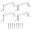 QUARKZMAN 4 Pezzi Fascia A U Per Tubo Quadrato 80x40mm Supporto A U In Acciaio Inossidabile 304 Con Viti Autofilettanti A Testa Phillips Per Tubi Sbarre Porte Ringhiere