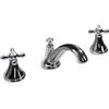 Treeisland Rubinetto lavabo a 3 fori argento lavabo miscelatore con 2 maniglie, rubinetto per acqua calda e fredda