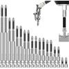 SHCJINGK Set di 18 punte magnetiche antiscivolo per cacciavite, punte K5, resistenti agli urti e antiscivolo, in acciaio al carbonio, punte per cacciavite a percussione per viti e trapano elettrico (25/50/65