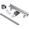 Aquabad SET completo - Canalina Doccia 70 cm AQUABAD® Slim Wall Pro in acciaio inox, incluso il setaccio per capelli, Advantix l'uscita orizzontale, il coperchio piastrellabile e il set di base