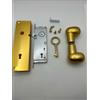 Plastik2 Serratura per Porte a Soffietto Oro - Entrata da 15 mm, Sicurezza e Eleganza per Interni, Facile Installazione