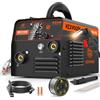 H HZXVOGEN MIG145II 145A Saldatrice a Filo Continuo No Gas, 3 in 1 MIG/ARC/Lift TIG, Avanzamento Filo Sinergico, IGBT Inverter, Display LED, Compatta per Principianti & Hobby Domestico
