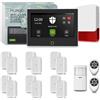 HUXGO® HXA700 Sistema allarme casa senza fili WiFi + GSM 4G con sirena esterna | Antifurto senza fili con 1x sensore PIR, 12x sensori porte/finestre | App TUYA Smartlife | Smart Home Security