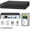 Dahua NVR 4 CANALI POE CON HARD DISK DA 2TB GIA INSTALLATO, Prodotto ricondizionato NVR4104HS-P-4KS2