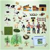 Set Animali Della Fattoria Sviluppo Cognitivo Creature Farm Playset Motricità