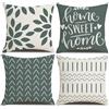 Homefeelzydys Federe per cuscini, federe per cuscini 45 x 45 set di 4 federe quadrate verde scuro fodere per cuscini 16 x 16 pezzi confezione da 4 per patio esterno giardino Blench soggiorno divano arredamento