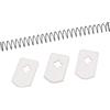 Leifheit set di ricambi per snocciolatore Cherrymat 37211 - manico grigio removibile, tre gomme raschianti e molla di ricambio