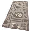 emmevi Tappeto Cucina Antiscivolo Cuori 3D Lavabile Moderno Varie Misure MOD.Clelia Dis.A 57X40 Beige