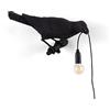 SELETTI Bird Lamp Black & White Waiting, Playing, Looking Lampada Uccello, Nero, Looking Right