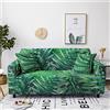 Chickwing Pianta Stampa di Foglia Copridivano Elastico 1/2/3/4 Posti, Chickw11 Copridivano Protettore Universale Braccioli Sofa Ideale per Poltrone Mobili Copridivano (Pianta verde,2 Posti)