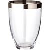 EDZARD vaso Charlotte, vetro di platino, altezza 20 cm, diametro 15 cm