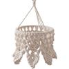 Generico Copertura luminosa intrecciata - Paralume da soffitto in corda decorativa, Lanterna in fibra luminosa, Lampada d'accento per la stanza Boho, Pezzo d'ambiente morbido | Paralume decorativo tessuto a ma