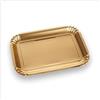 VIRSUS Vassoi per Pasticceria in Cartone Colore ORO, (Misura 7) 34,5x26,5 cm, Navetta Monouso per Dolci, Pasticcini, Rustici, Torte, 10CF x 10Pz (100)