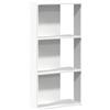 vidaXL Libreria a 3 Ripiani Bianca 60x30x120 cm in Legno Multistrato, libreria, libreria, libreria, armadietto, libreria, scaffale