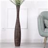 Leewadee Vaso Marrone Decorativo Per Fiori O Pampas Da Interno Da Terra, Alto 85 cm, Resina