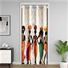 Loussiesd Tenda oscurante a tema donna africana tenda oscurante per porta africana privacy etnica afro decorazione armadio copertura della porta tenda tradizionale stile esotico decorazione 86 x 203 cm 1 panne