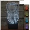 Medinc Lampada da tavolo a LED a dente 3D, 7 colori, cambia luce notturna per camera da letto, decorazione della casa, dentista, matrimonio, compleanno