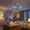 PixelLumens Proiettore Astronauta Stelle e Oceano - Luce Notturna Bambini Musicale con 3 Film 3D, Rotazione 360° e Ricarica USB-C - Regalo Neonato e Lampada Proiettore Stelle soffitto - Bianco