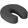 VIRSUS Cuscino Cervicale Memory Foam ortopedico 2587, misura 27x25x8 cm, cuscino per il collo da viaggio con zip, sfoderabile, ideale per relax in auto treno aereo (Grigio Scuro)