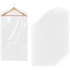 Zczfv 10 coperture per abiti lunghe, 60 x 180 cm, trasparenti, in plastica, per lavaggio a secco, antipolvere, per vestiti, camicie, cappotti, vestiti, maglioni (180 x 60 cm)