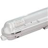 HOFTRONIC - Plafoniera LED a Tubi Doppi 120 cm Impermeabile IP65-18W 1920 Lumen (110lm/W) - 4000 K luce bianca neutra - incl. 2x tubo led T8 G13 - Lampada per Garage Bagno Magazzino - Collegabili