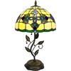 Tokira Barocco Lampada in Stile Tiffany, 12 pollici E27 Lampada da tavolo, per Soggiorno Camera da letto Tavolino da caffè, Base in metallo, Con interruttore a cerniera [Senza lampadine]