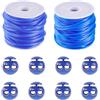 PH PandaHall PandaHall Cordoncino cavo in gomma da 15 m, con chiusura in plastica, 2 mm, 3 mm, per lavori a maglia, barbiere, per la creazione di gioielli fai da te