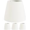 ledscom.de 4 paralumi, lino, tessuto, bianco, Ø 200 mm