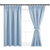 DWCN Tende oscuranti, tende termiche con fettuccia arricciata, tende con lacci per tende, decorazione finestre camera da letto tenda protezione dal freddo, 145 x 140 cm (altezza x larghezza), blu