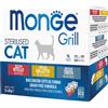 MONGE GRILL CAT STERILIZED - Galletto, Trota, Vitello 12pz