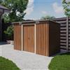 Parama Casetta da giardino in acciaio zincato 131x280x172/158cm effetto legno - 3,16mq