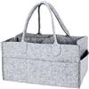 YiCoo pieghevole Baby Diaper Caddy organizer, Portable nursery Storage basket Bin con scomparti intercambiabili (grigio)