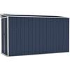 Tidyard Capanno,Casetta,da Parete,da Giardino,per Esterno,con Porte,in Metallo,Acciaio,Antracite,118x288x178 cm,Casetta Attrezzi da Giardino in Acciaio,Capanno Casetta Utensili da Esterno Metallo
