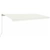 vidaXL Tenda da Sole Retrattile Manuale 500x300 cm Crema