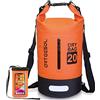 Blackace arteesol Borsa Impermeabile 5L/10L/20L/30L Waterproof Dry Bag Zaino Sacca Stagna con Doppia Tracolla per Nuoto Kayak Canottaggio Pesca Viaggiare in Bicicletta Spiaggia