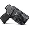 PoLe.Craft Sig P365 Fondine, P365 Fondine IWB Carbon Fiber Kydex Custom Fit: Sig Sauer P365 / P365 SAS Pistol - Cintura interna nascosta il trasporto - Adj. Ritenzione di cant - Copertura Mag bottone - Nessuna usura, nessun jitter