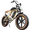 JANSNO Bicicletta Elettrica 20 x 4.0 Fat Tire, 7 Velocità Bici Elettrica, Freni a Disco Meccanici Anteriori e Posteriori, E-Bike per Adulti, Batteria Rimovibile 48V 17Ah/20Ah