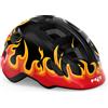 MET Casco bici MET Hooray nero fiamme lucido 3HM144 BF1