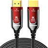 PREMIUMCORD 8K Cavo in Fibra Ottica HDMI 2.1, Velocità Ultra Elevata 48 Gbit/s, 3D, EDID, ARC, HDR, Risoluzione 8K@60Hz 4320p, 4K@240Hz, Compatibile con PS5, Xbox Series X, PC, TV, Placcato Oro, 25 m