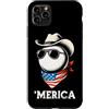 Merica USA Patriotic Cute Funny 4th of J Custodia per iPhone 11 Pro Max Pinball - Occhiali da sole a bandana con bandiera americana anni '70 e '80