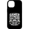 Gaming Workout Gamer Gym Motivation Custodia per iPhone 14 Gamer Fitness Dog Lover Sudore Ora Vinci Più Tardi Passeggiata Ogni Giorno