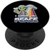 I Come In Peace PS Vengo In Pace UFO Alien Amante PopSockets PopGrip Adesivo