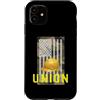 Union Ironworkers Strong Inc Custodia per iPhone 11 Cappello rigido in ferro per lavoratori del sindacato patriottico mimetico