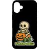 pumpkin car skeleton rider funny Hallowe Custodia per iPhone 16 Plus Ruote Pumpkin Skeleton Rider