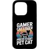 Retro Cat Gaming Controller Lover Custodia per iPhone 15 Pro Gamer Cat Lover Premi Start Pet Cat Retro