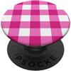 Hot Pink Buffalo Plaid Pattern for Women Motivo scozzese di bufalo rosa caldo per donne e ragazze PopSockets PopGrip Adesivo