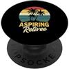 Retirement Party Celebration Co Aspirante Pensionato Divertente Pensione Palma PopSockets PopGrip Adesivo